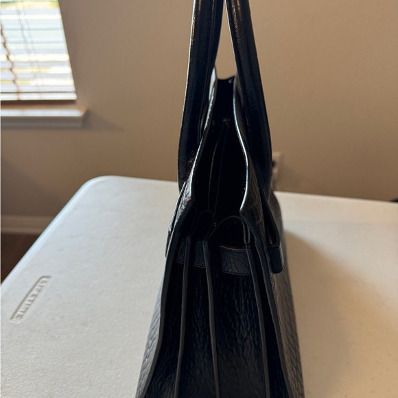 RARE Black YSL Saint Laurent Croc Sac De Jour Small Tote Bag. Fits Everything - Picture 3 of 13